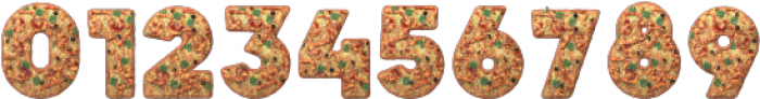 Pizza 3D Regular otf (400) Font OTHER CHARS