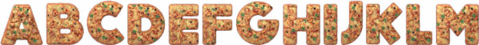 Pizza 3D Regular otf (400) Font UPPERCASE