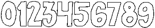 Pizzazz Outline Regular otf (400) Font OTHER CHARS