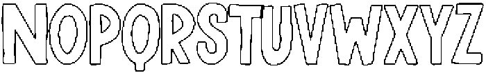 Pizzazz Outline Regular otf (400) Font UPPERCASE