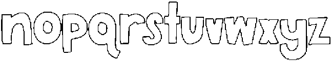 Pizzazz Outline Regular otf (400) Font LOWERCASE