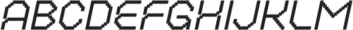 pixel Italic otf (400) Font UPPERCASE