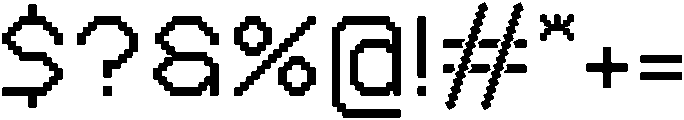 pixel Regular otf (400) Font OTHER CHARS
