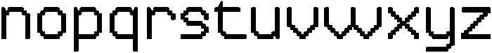 pixel Regular otf (400) Font LOWERCASE