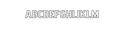 Pittsbrook Outline.ttf Font UPPERCASE