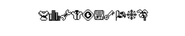 Pixel Funny Objects Font OTHER CHARS