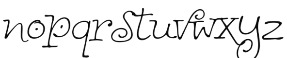 Piquant 1 Italic Font LOWERCASE