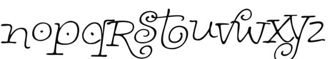 Piquant 2 Italic Font LOWERCASE