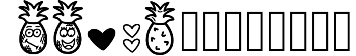 Pineapple Margarita | A Fun Font with Pineapple Doodles Font UPPERCASE