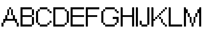 PIXEL Arial 14 Regular Font UPPERCASE