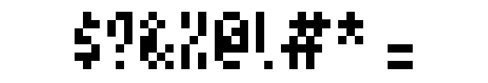 PIXELA typeface Regular Font OTHER CHARS