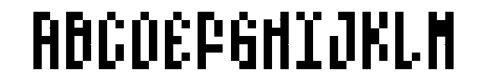 PIXELA typeface Regular Font UPPERCASE