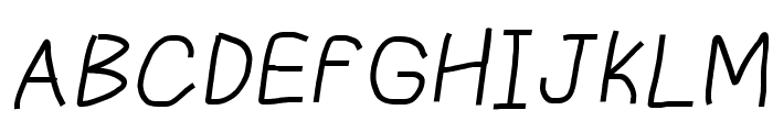 Piccolo Oblique Font UPPERCASE
