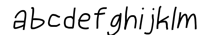 Piccolo Oblique Font LOWERCASE