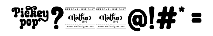 Pickey Pop Personal Use Font OTHER CHARS