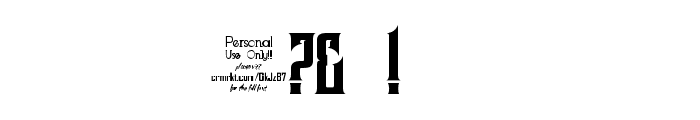 Pindunk Personal Use Regular Font OTHER CHARS