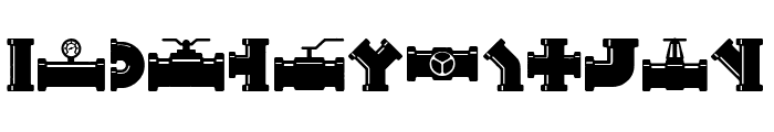 Pipe Fitting Font UPPERCASE
