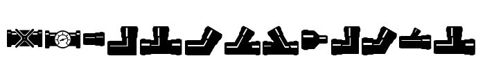 Pipe Fitting Font UPPERCASE