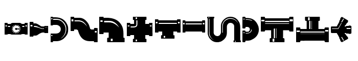 Pipe Fitting Font LOWERCASE