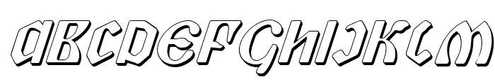 Piper Pie 3D Italic Font UPPERCASE