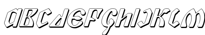 Piper Pie 3D Italic Font LOWERCASE