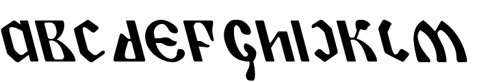 Piper Pie Leftalic Font LOWERCASE