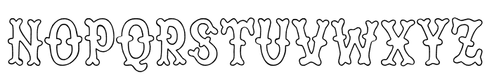 Pirate Biker Outline Font UPPERCASE