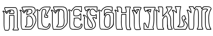 Pittoresk Hollow Font UPPERCASE