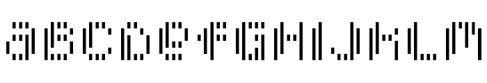 Pixcel Vertical Scan Font LOWERCASE
