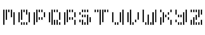 Pixcel Vertical Scan Font LOWERCASE