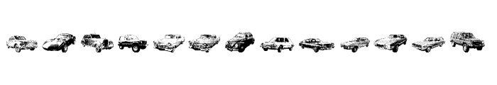 Pixel Cars Font LOWERCASE