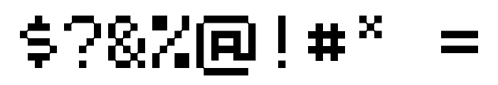 Pixel Coleco Font OTHER CHARS