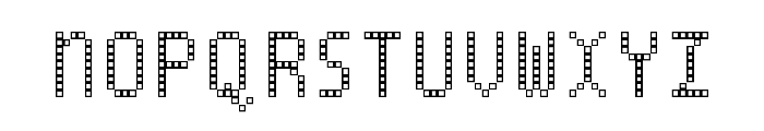 Pixel Filmstrip Regular Font UPPERCASE