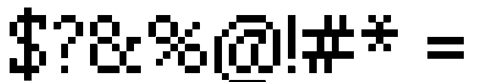 Pixel Georgia Font OTHER CHARS