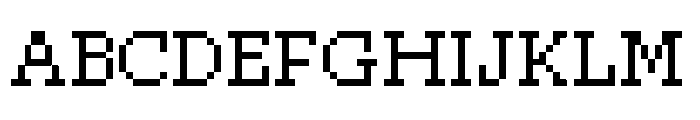 Pixel Georgia Font UPPERCASE