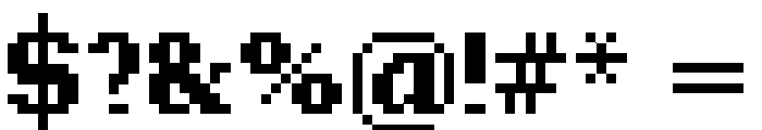 Pixel Georgia Bold Font OTHER CHARS