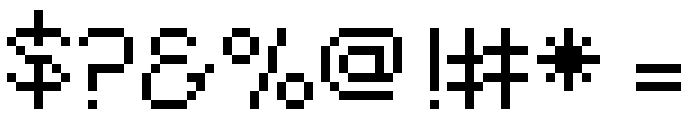 Pixel-Noir Regular Skinny Short Font OTHER CHARS