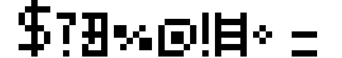 Pixel Perfect Regular Font OTHER CHARS