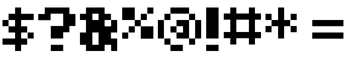 Pixel Sans Serif Condensed Regular Font OTHER CHARS