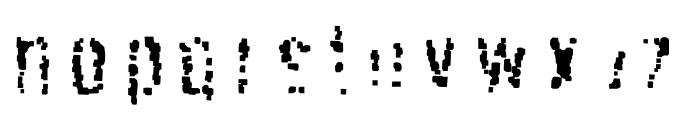 Pixel Shift Font LOWERCASE