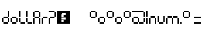 Pixel lcd machine Regular Font OTHER CHARS