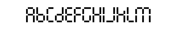 Pixel lcd machine Regular Font UPPERCASE