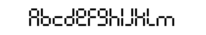 Pixel lcd machine Regular Font LOWERCASE