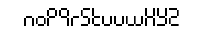 Pixel lcd machine Regular Font LOWERCASE