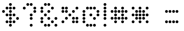 PixelBus Regular Font OTHER CHARS