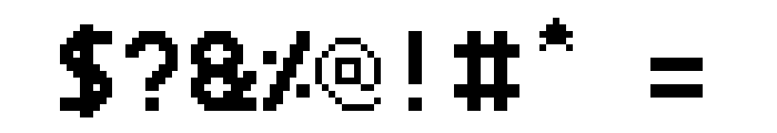 PixelPro 2P Regular Font OTHER CHARS