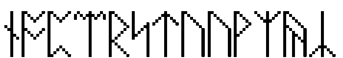 PixelRunes Font UPPERCASE