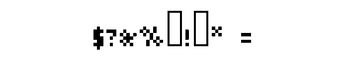 PixelText Font OTHER CHARS