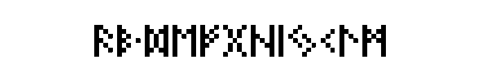 Pixel_Runes Regular Font UPPERCASE