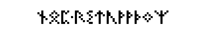 Pixel_Runes Regular Font UPPERCASE